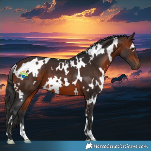Horse Color:White Spotted Bay 
