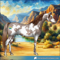 Horse Color:Red Ice Roan Splash Frame 