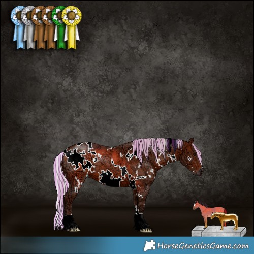 Horse Color:Painted White Spotted Silver Bay Ice 
