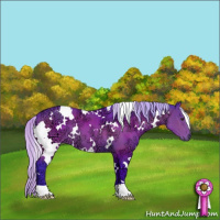 Horse Color:Watercolor White Spotted Silver Brown Ice