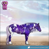 Horse Color:Watercolor White Spotted Silver Brown Ice 