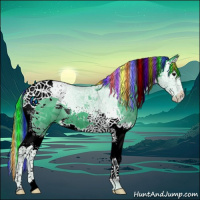 Horse Color:Painted Watercolor Black Splash Tobiano 