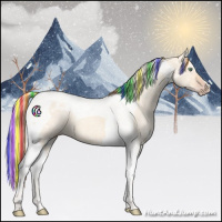 Horse Color:Painted Silver Amber Champagne Ice Dun Tobiano 