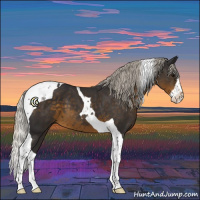 Horse Color:Silver Smoky Black Splash Tobiano