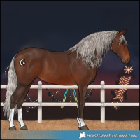 Horse Color:Silver Brown Tobiano 