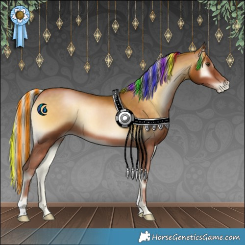 Horse Color:Painted Silver Brown Pearl Onyx 