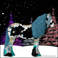 Horse Color:Watercolor Bay Onyx Frame Appaloosa 