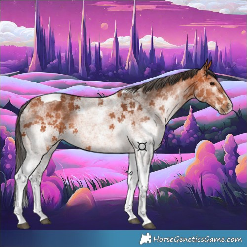 Horse Color:White Spotted Bay Tobiano Rabicano