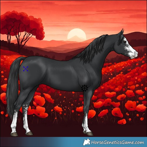 Horse Color:Black Sabino 