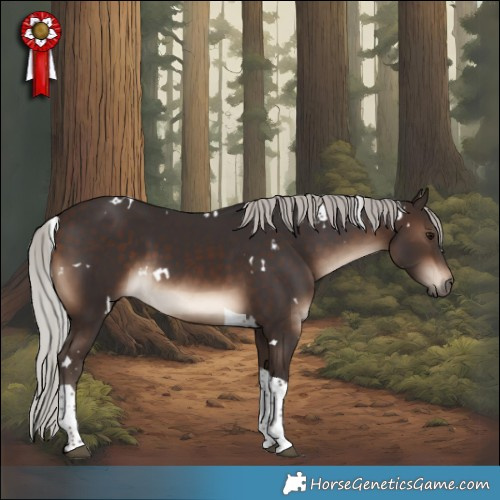 Horse Color:White Spotted Silver Brown Tobiano Rabicano 