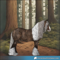 Horse Color:Silver Brown Ice Dun Sabino Splash Tobiano 