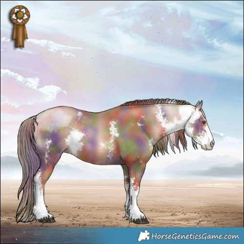 Horse Color:Nacre Liver Chestnut Pearl Sabino Rabicano 