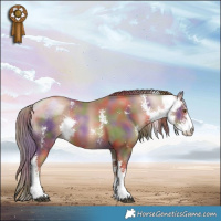 Horse Color:Nacre Liver Chestnut Pearl Sabino Rabicano 