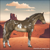 Horse Color:White Spotted Chocolate Palomino Tobiano 
