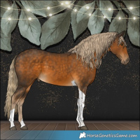 Horse Color:Chocolate Palomino Mushroom Tobiano 