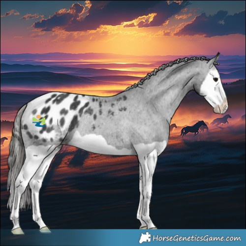 Horse Color:Black Splash Appaloosa Rabicano 