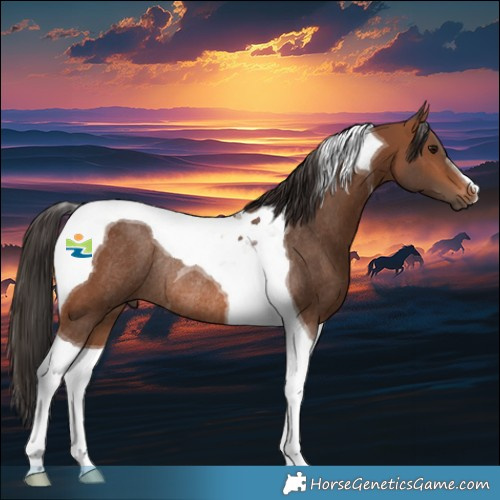 Horse Color:Bay Tobiano Rabicano 