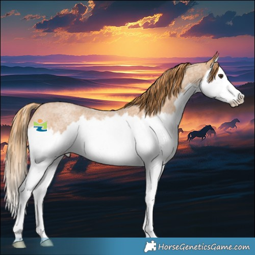 Horse Color:Red Roan Splash Rabicano 