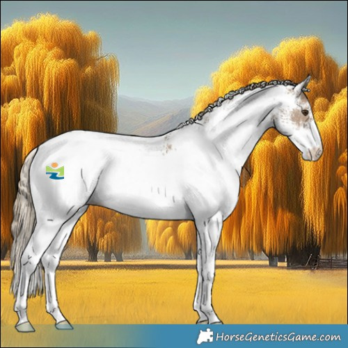 Horse Color:White Spotted Liver Red Dun 