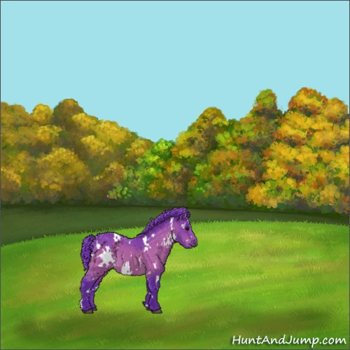 Horse Color:Watercolor White Spotted Brown 