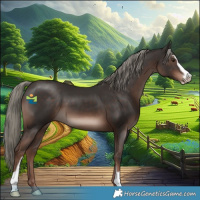Horse Color:Liver Chestnut Mushroom Sabino 