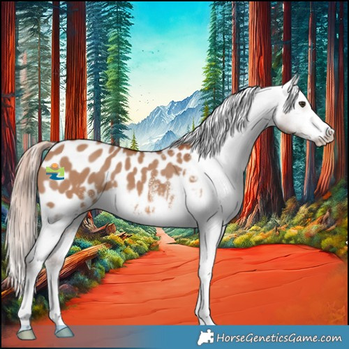 Horse Color:White Spotted Red Dun Appaloosa 