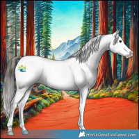 Horse Color:White Spotted Liver Chestnut Sabino Varnish 