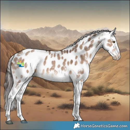 Horse Color:White Spotted Liver Red Dun Sabino Appaloosa 