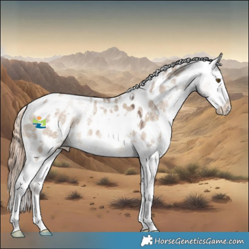 Horse Color:White Spotted Liver Red Dun Sabino Appaloosa 