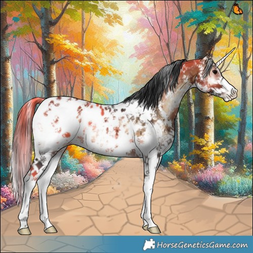 Horse Color:Bay Onyx Sabino Appaloosa