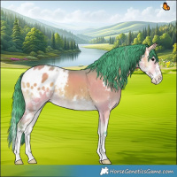 Horse Color:Watercolor Bay Onyx Sabino Appaloosa Brindle 