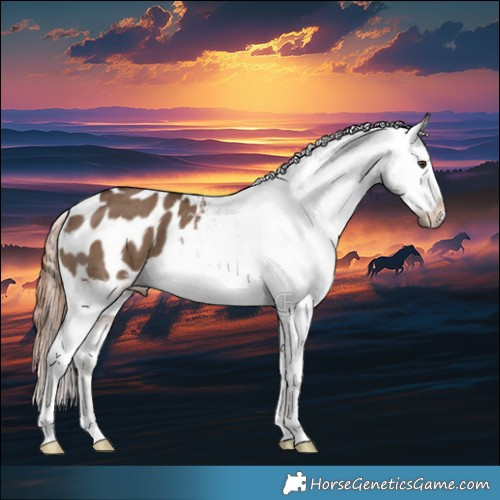 Horse Color:Liver Red Dun Appaloosa Brindle 