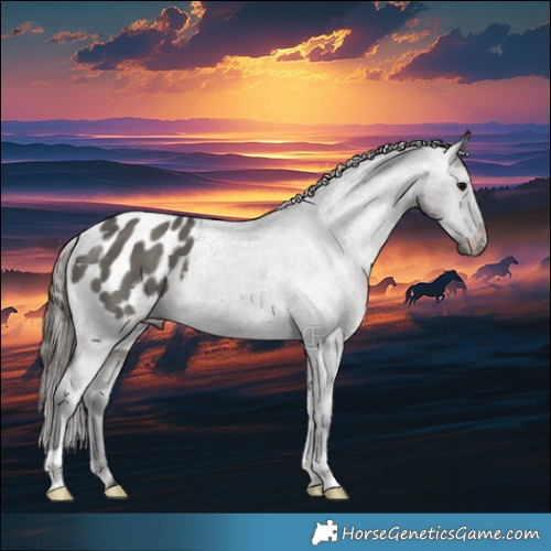 Horse Color:Grullo Appaloosa Brindle 