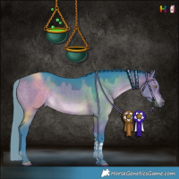 Horse Color:Watercolor Brown Dun Tobiano Rabicano
