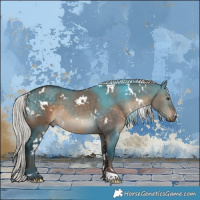 Horse Color:White Spotted Silver Brown Dun 