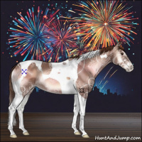 Horse Color:Red Onyx Ice Tobiano 