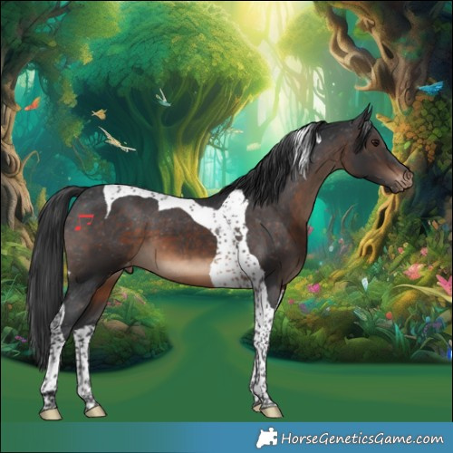 Horse Color:Brown Tobiano Appaloosa 