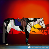 Horse Color:Void Bay Ice Tobiano 