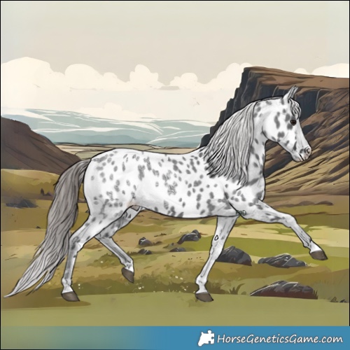 Horse Color:Blue Ice Roan Appaloosa 