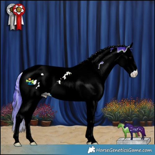 Horse Color:Watercolor Brown Ice Sabino Splash Tobiano Rabicano 