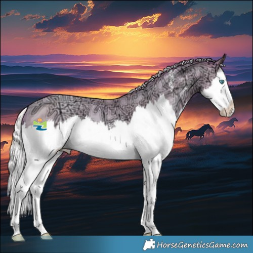 Horse Color:Watercolor Silver Sable Cream Champagne Ice Pearl Sabino Splash 