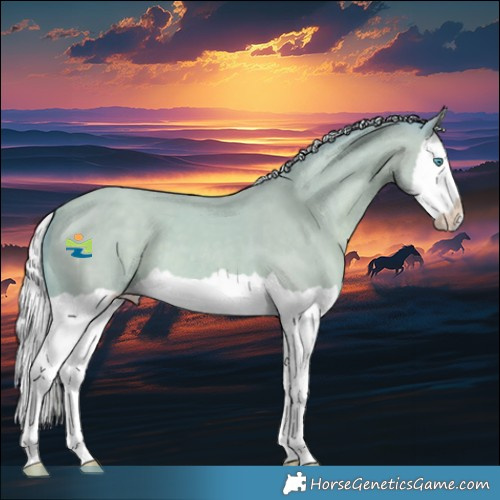 Horse Color:Watercolor Silver Classic Champagne Splash 