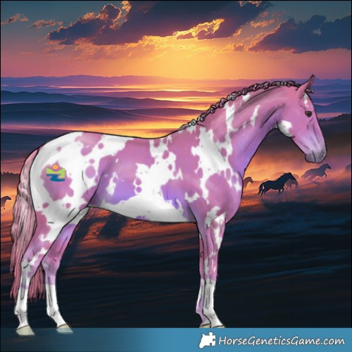 Horse Color:Watercolor White Spotted Chestnut 