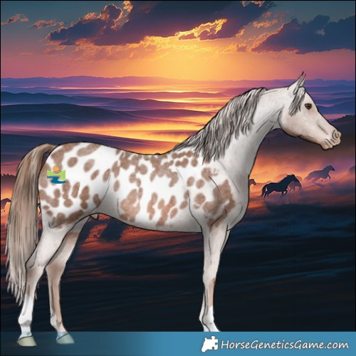 Horse Color:Red Roan Appaloosa Rabicano 