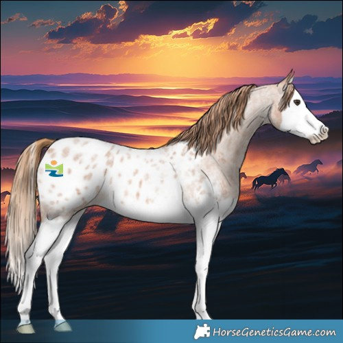 Horse Color:Red Roan Splash Appaloosa 