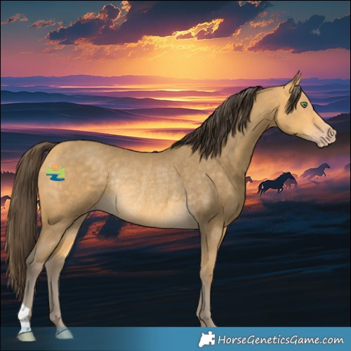 Horse Color:Amber Cream Champagne Rabicano 
