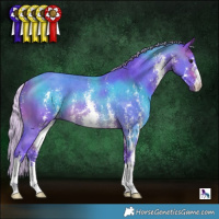 Horse Color:Watercolor Silver Brown Sabino Rabicano 