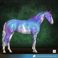 Horse Color:Watercolor Silver Brown Sabino Rabicano 