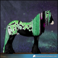 Horse Color:Watercolor Liver Red Onyx Splash Appaloosa 