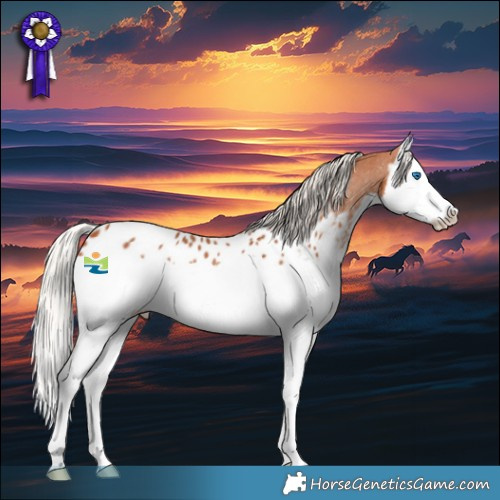 Horse Color:Silver Bay Splash Appaloosa Rabicano 